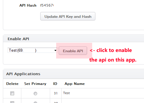 Enabling the API