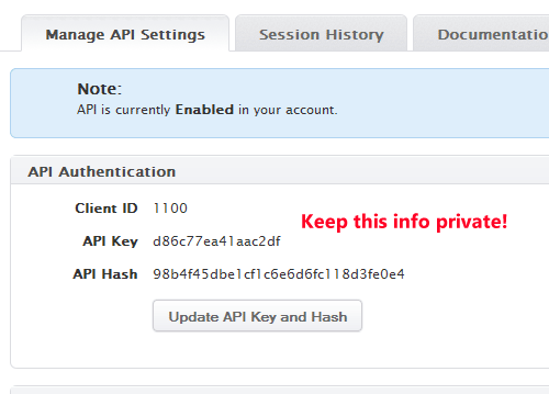 You know have full access to the API.